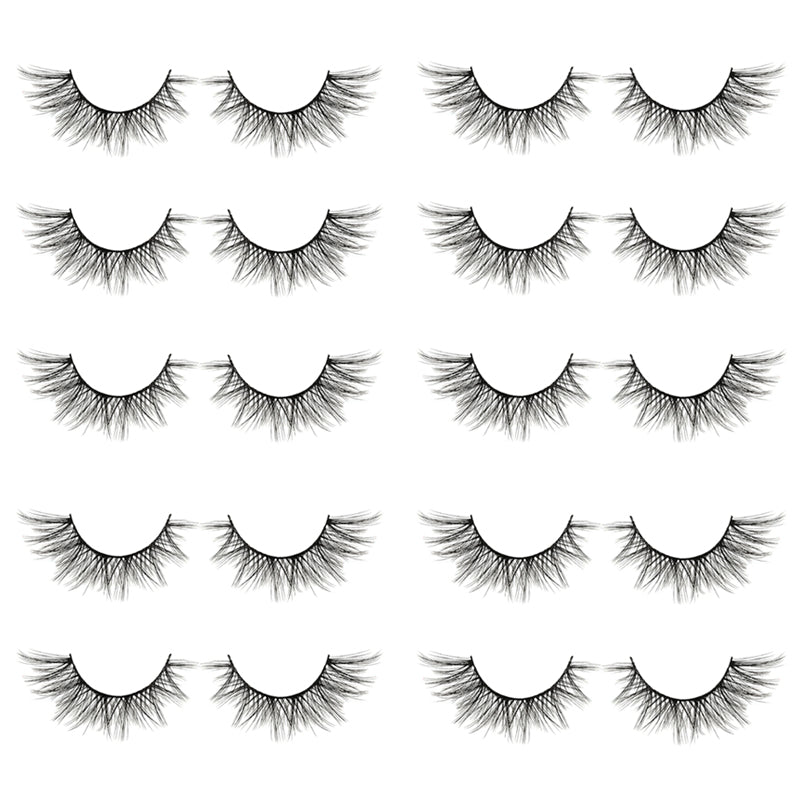 Z23-10PACKS-NATURAL & WISPY LASHES