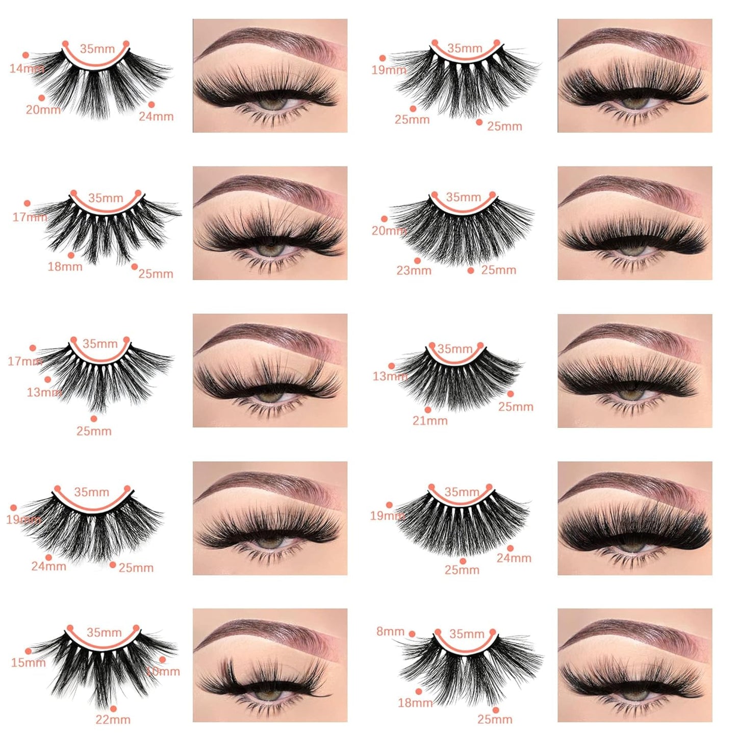 25MM DRAM LASH-10 STYLES